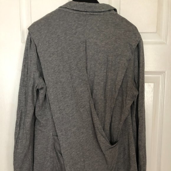 BCBG Grey Jacket/Blazer with Draped Back Sz M - Picture 2 of 4